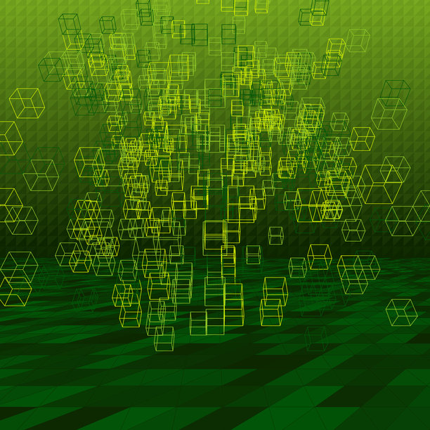 森林三维抽象向量立方体图片下载