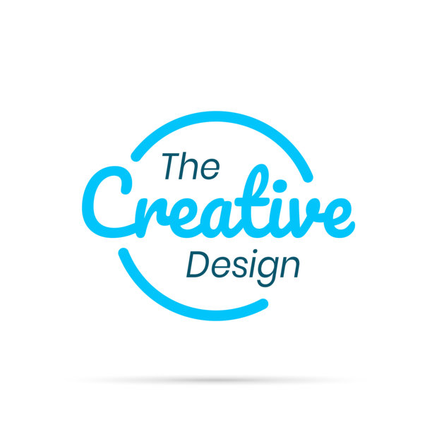 时尚的蓝色徽章-创意设计图片下载