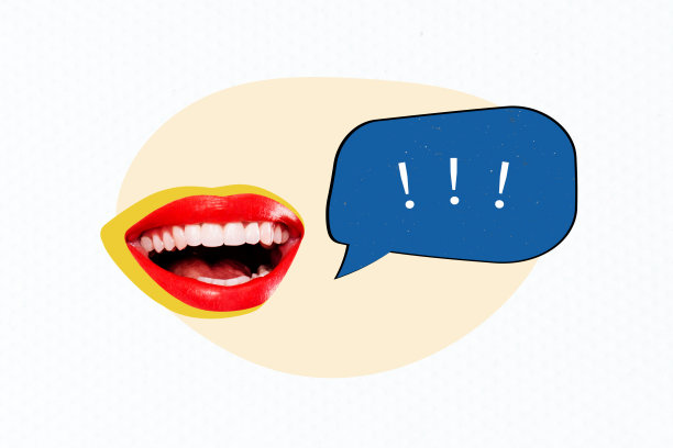 嘴唇微笑化妆口红牙齿牙科信息语音名言交流聊天的照片拼贴草图模板设计图片下载