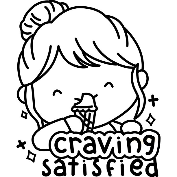 一位孕妇吃冰淇淋的矢量图图片下载