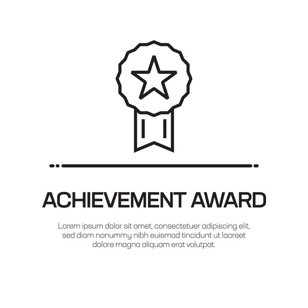 成就奖向量线图标-简单的细线图标，优质的设计元素图片下载
