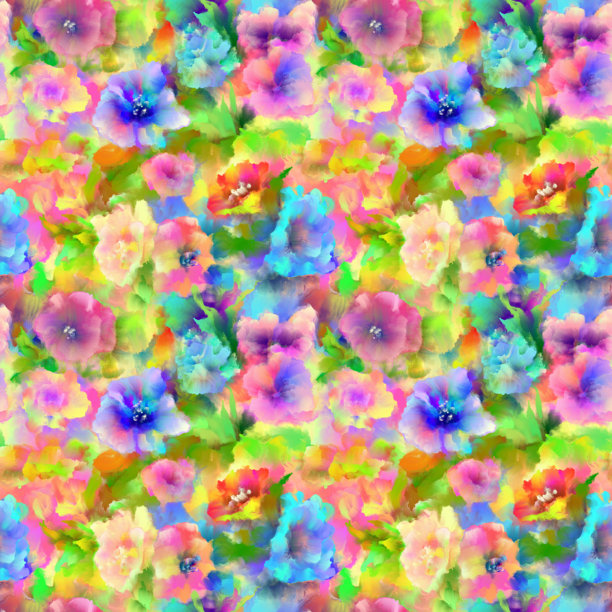 无缝花绘背景图片下载