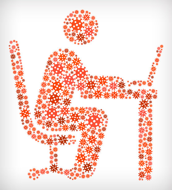 流感冠状病毒图标模式图片下载