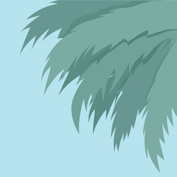 夏日沙滩横幅与棕榈树图片下载