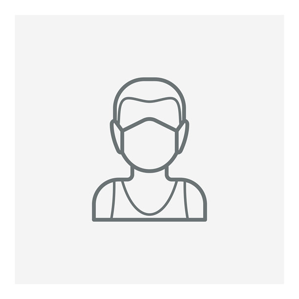 戴医用口罩的男人图标图片下载