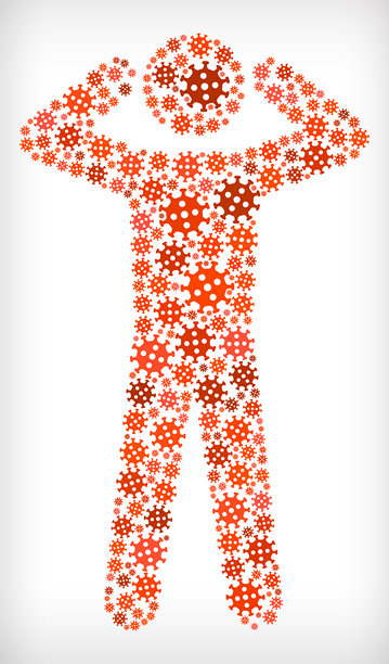 头痛流感冠状病毒图标模式图片下载