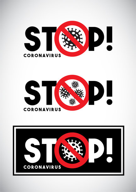 矢量阻止冠状病毒概念设计图片下载