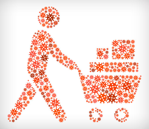 流感冠状病毒图标模式图片下载