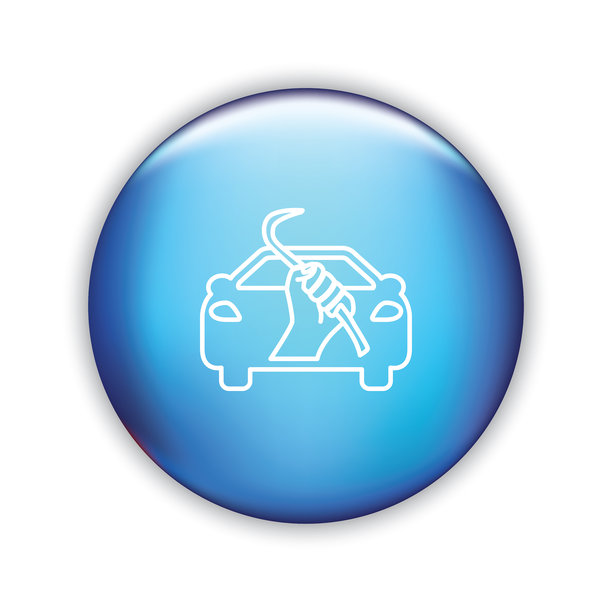 细线图标上闪亮的按钮-汽车保险图片下载
