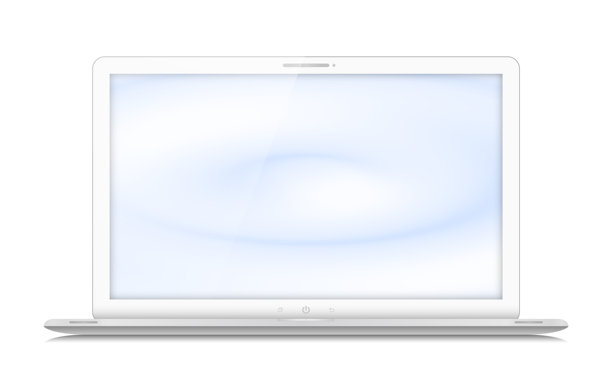 矢量笔记本电脑孤立的白色背景图片下载