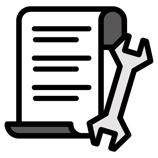 插图图标素材集：扳手文档文件图片下载