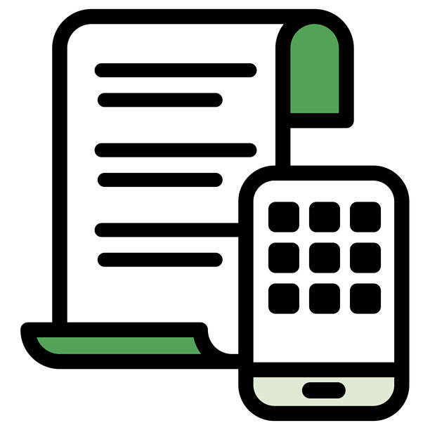 插图图标素材集：智能手机文档文件图片下载