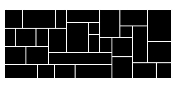 干净布局和拼贴风格的照片和画框马赛克模板。可用于情绪板、背景或有序情绪的相册板。非常适合漫画面板或传单。图片下载