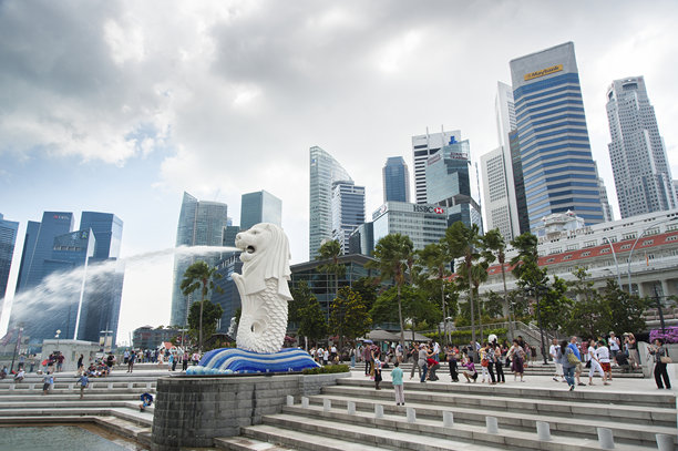 新加坡的鱼尾狮公园图片下载