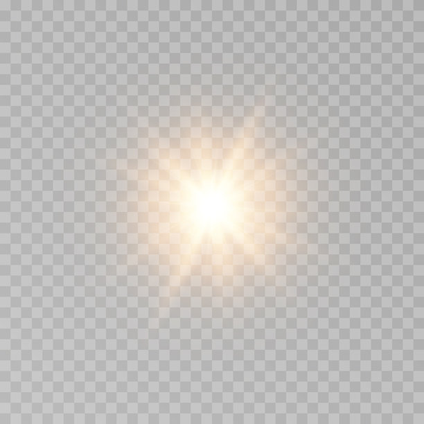 明亮的太阳镜头光晕，金色光线和棱镜散景在黑色背景上。用于叠加、照片滤镜或电影灯光的抽象日光效果。图片下载