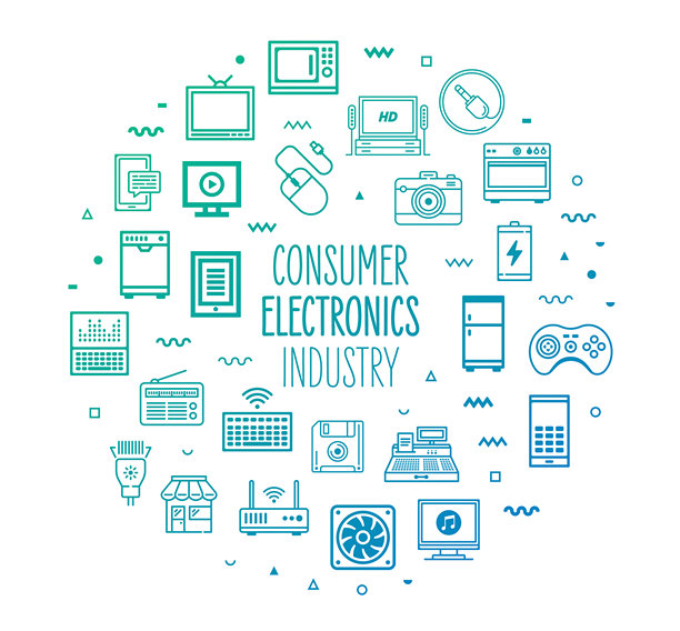 消费电子工业大纲风格信息图设计图片下载