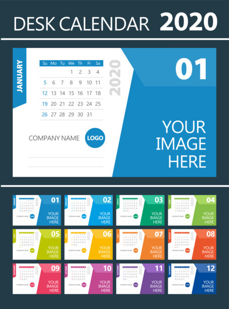 2020年台历。从星期天开始。美国版图片下载