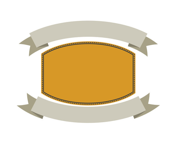 空白复古标签徽章与丝带横幅图片下载