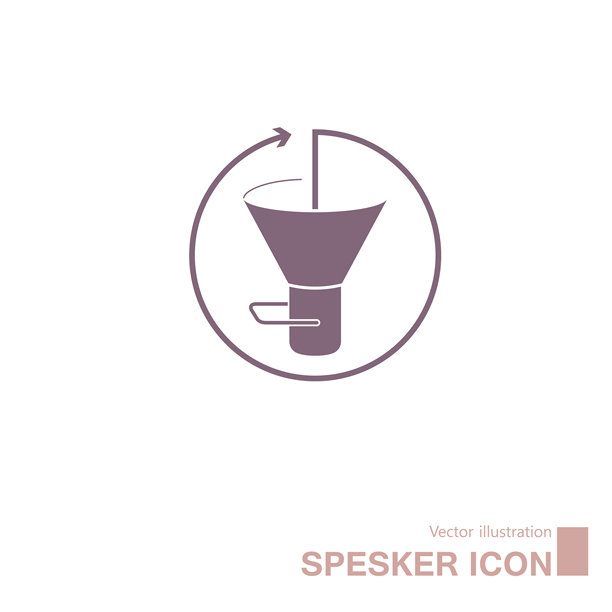 矢量画的扩音器图标。图片下载