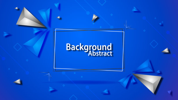 蓝色三角形抽象构图。传单设计模板，公司简介，杂志，海报，年度报告，书籍和小册子封面图片下载