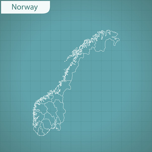 挪威地图图片下载