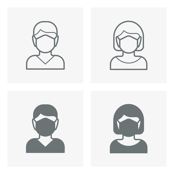 口罩，医用口罩图标图片下载