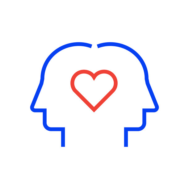 同理心向量线图标-可编辑的笔触，简单的线符号，优质的设计元素。图片下载