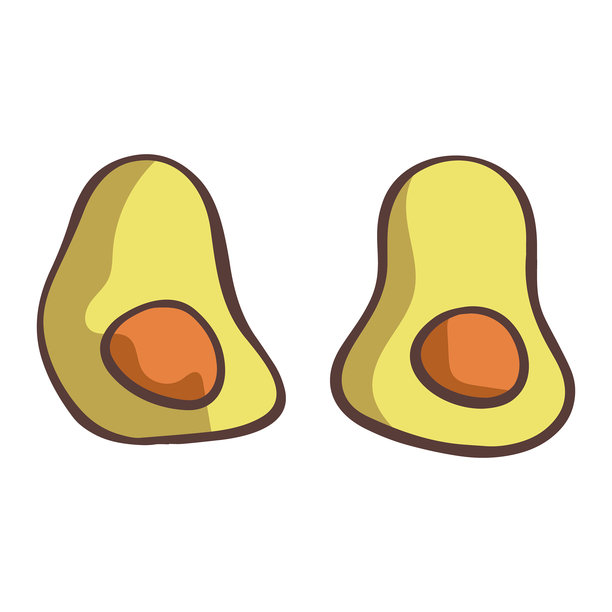 牛油果可爱的卡通插图图片下载