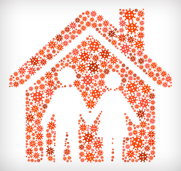 流感冠状病毒图标模式图片下载