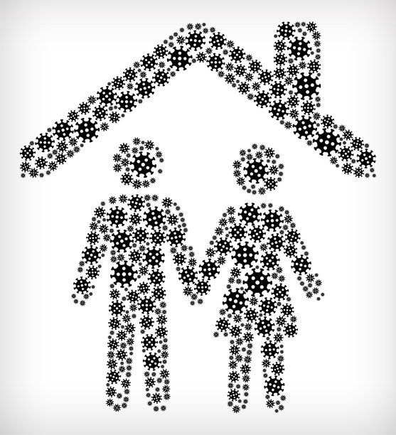 流感冠状病毒图标模式图片下载