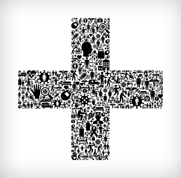 加上流感冠状病毒图标模式图片下载