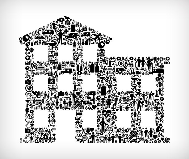 构建流感冠状病毒图标模式图片下载