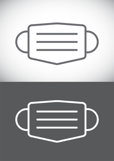 载体冠状病毒概念设计。防护面罩。图片下载