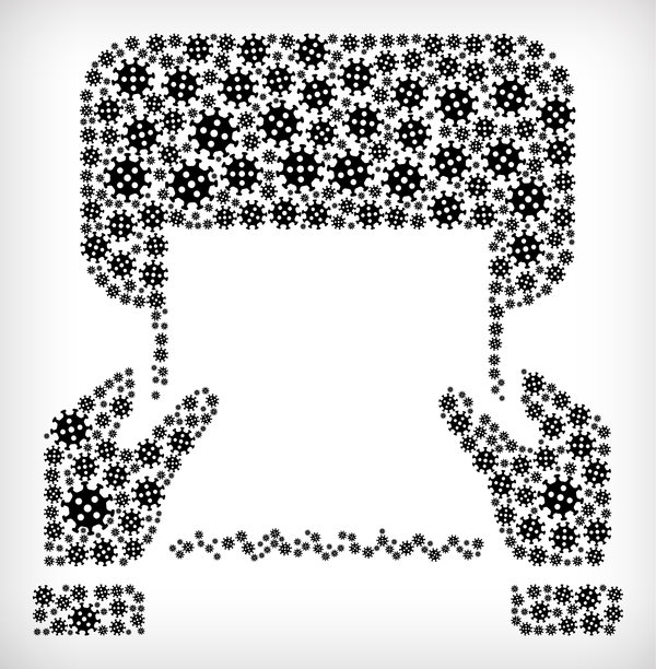 干燥的手流感冠状病毒图标图案图片下载