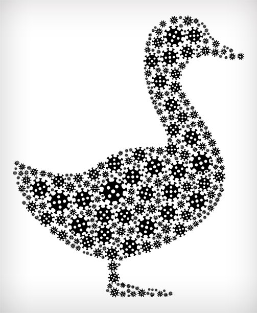 鸭流感冠状病毒图标模式图片下载