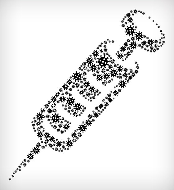 注射器流感冠状病毒图标模式图片下载