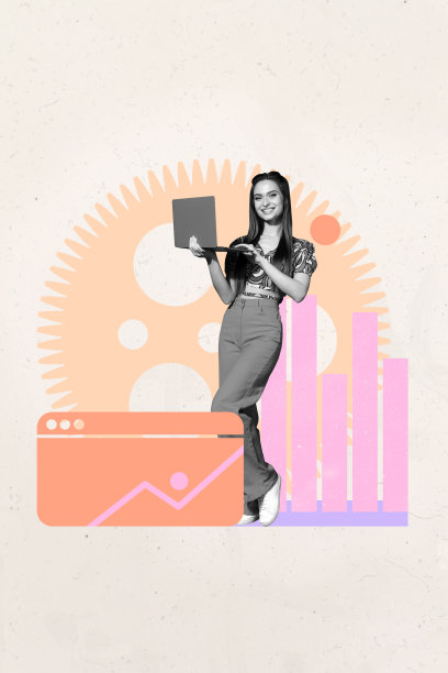 展示个人与网络界面及同步图标的拼贴，代表在线自由职业工作档案简历商业分析图片下载