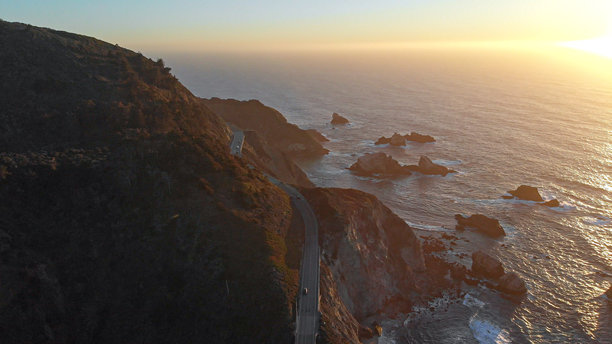 无人机照片 - 加州一号公路图片下载