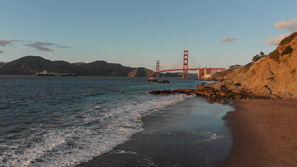 无人机照片 - 旧金山 - 金门大桥图片下载