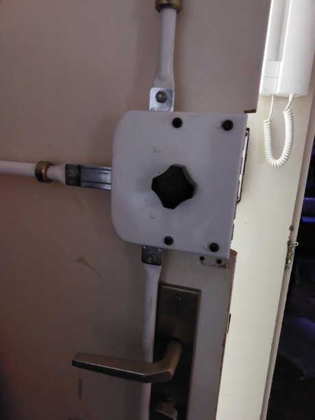 门锁关上了。门把手的照片。图片下载