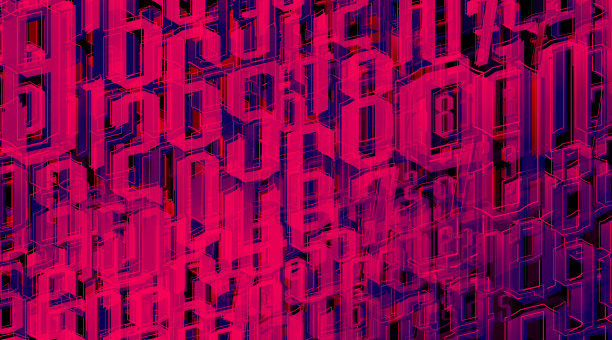 抽象渐变粉色和紫色数字，黑色背景，装饰，时尚，横幅，模板，图片，背景，留白图片下载