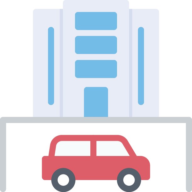 地下停车场矢量图标图片下载