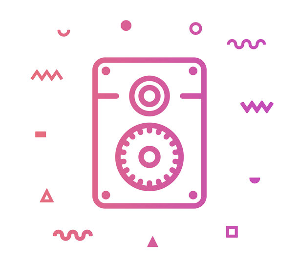 喇叭线条风格图标设计图片下载