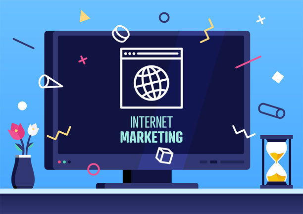 矢量网页横幅设计的网络营销图片下载