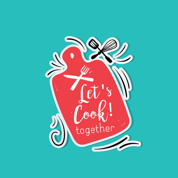 可爱烹饪标签贴纸图片下载