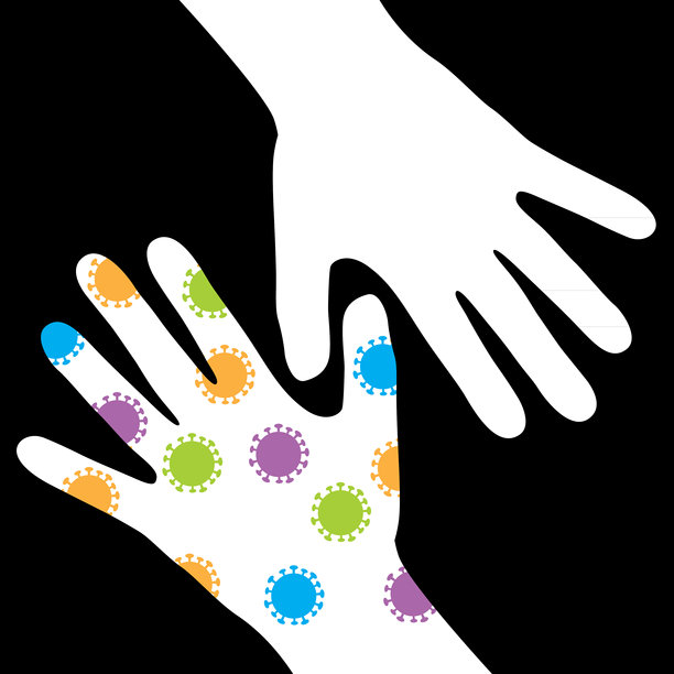 冠状病毒的手图片下载