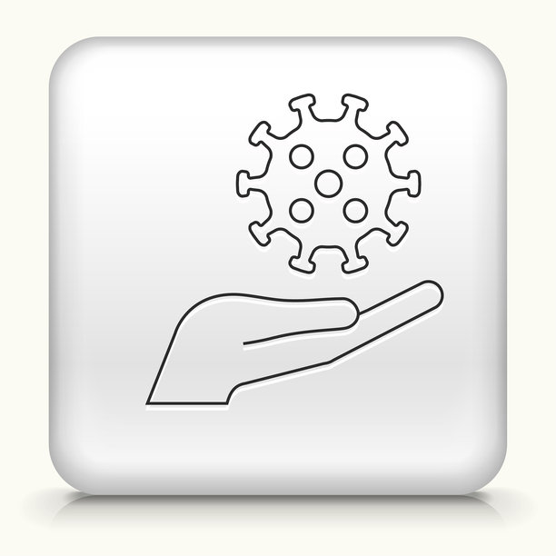 冠状病毒新冠肺炎研究手图标图片下载