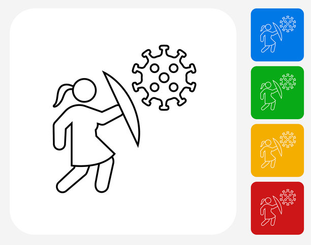 抗击新冠肺炎图标图片下载