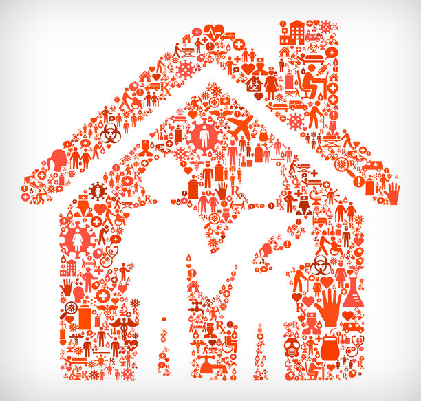 流感冠状病毒图标模式图片下载