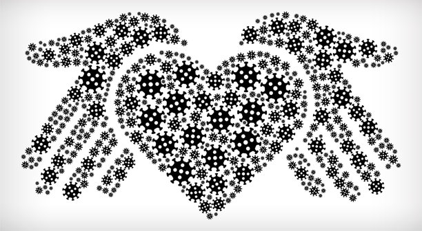 流感冠状病毒图标模式图片下载